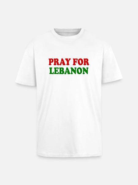 Pray for lebanon - Unisex Oversized Heavyweight T-shirt - white