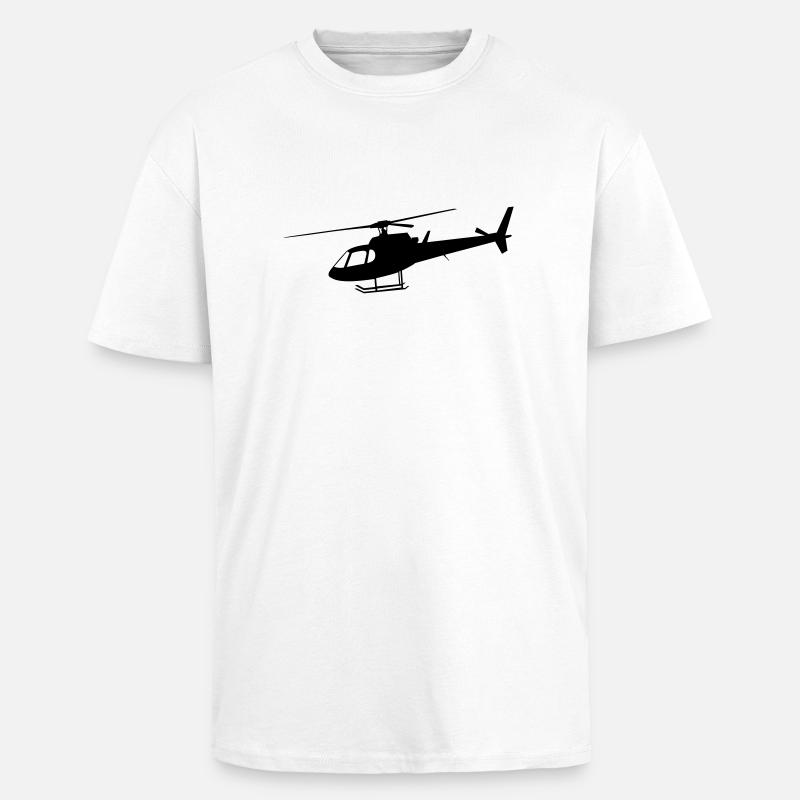 Helikopter - Oversized Heavyweight Unisex T-Shirt - Weiß