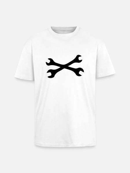 Schraubenschlüssel - Oversized Heavyweight Unisex T-Shirt - Weiß