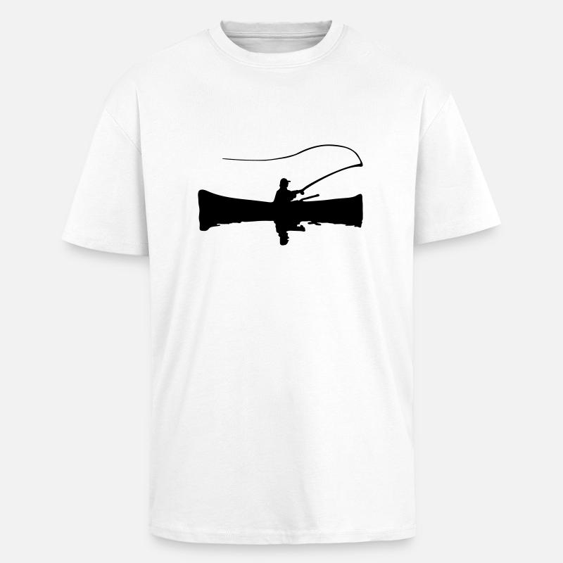 Fischer Angler - Oversized Heavyweight Unisex T-Shirt - Weiß