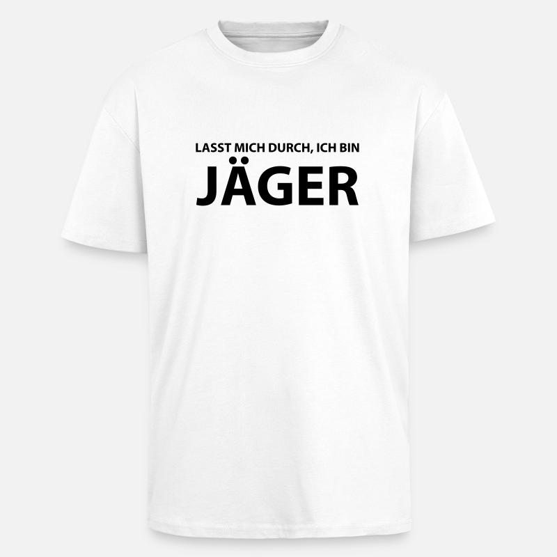 jäger - Oversized Heavyweight Unisex T-Shirt - Weiß