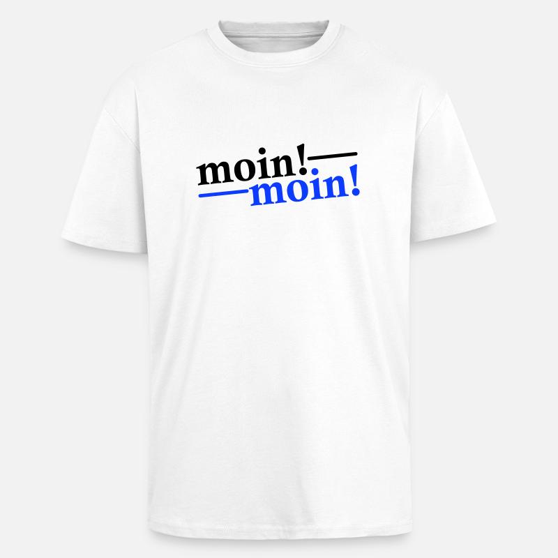 Moin Moin Gruß - Oversized Heavyweight Unisex T-Shirt - Weiß