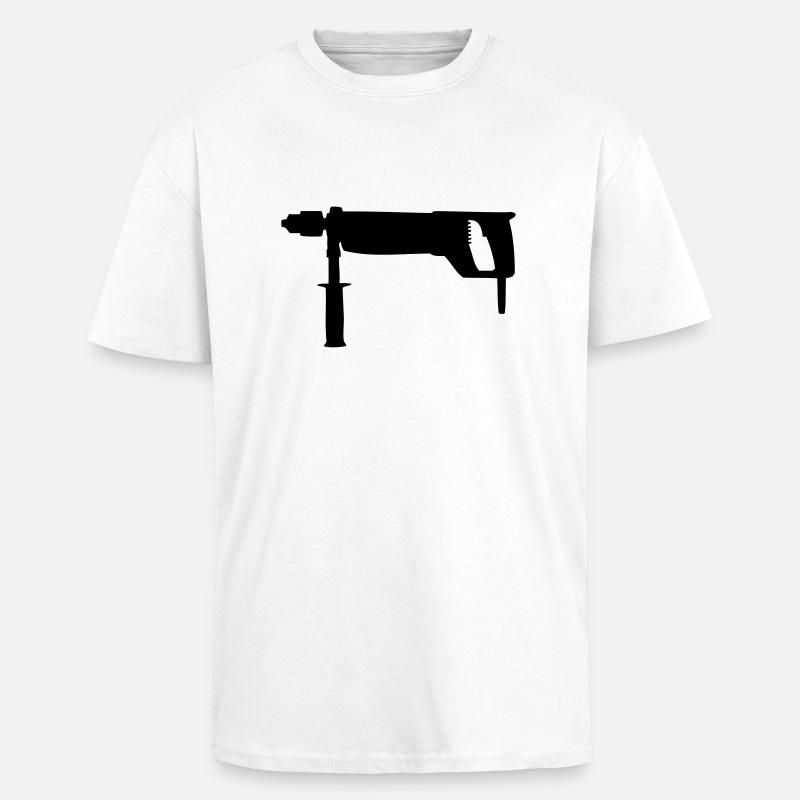 Perceuse - T-shirt unisexe oversize épais - blanc