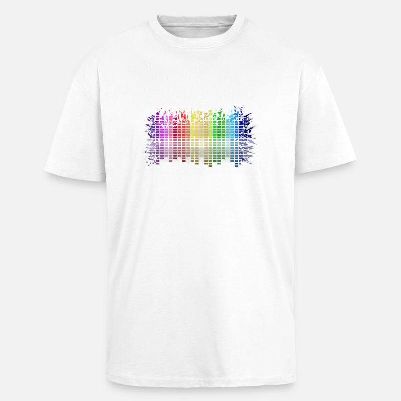 Égaliseur de diffusion - T-shirt unisexe oversize épais - blanc