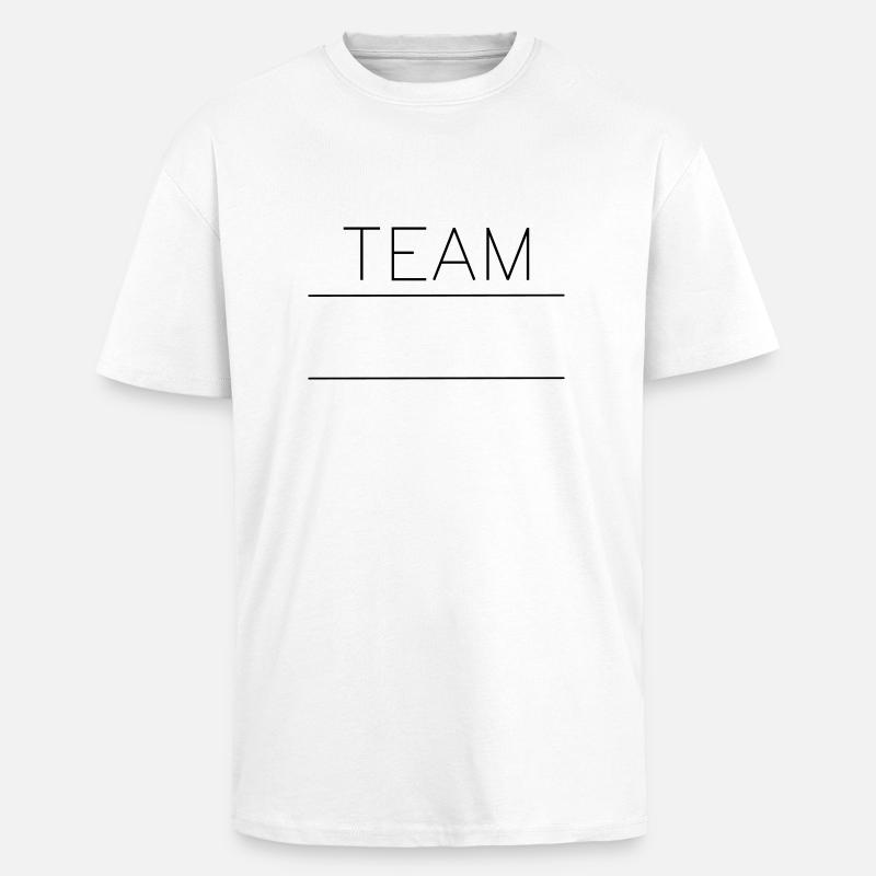 TEAM mit Platzhalter - Oversized Heavyweight Unisex T-Shirt - Weiß