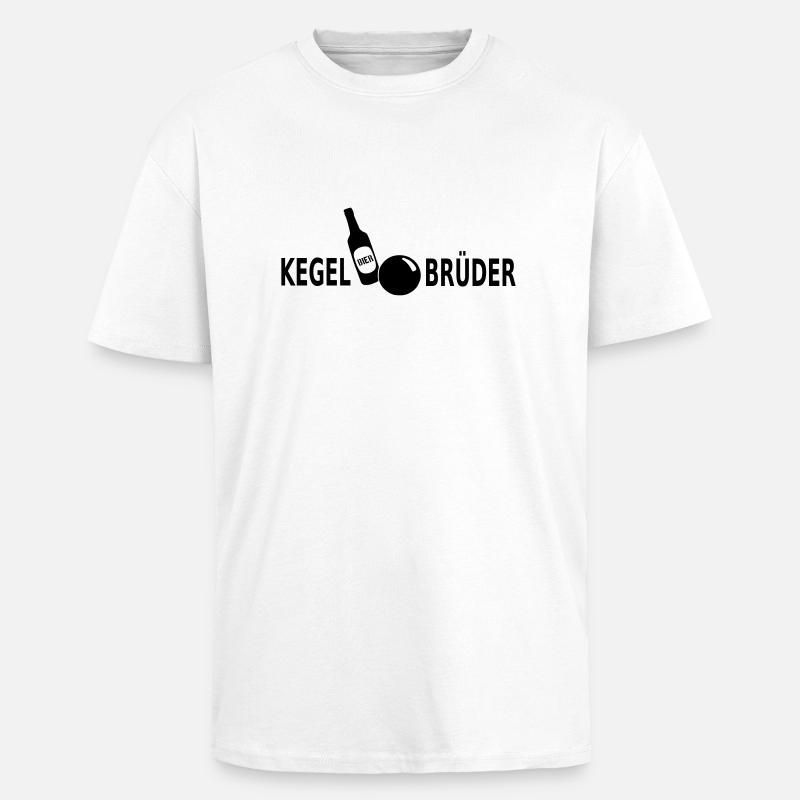 Kegelbrüder Bier - Oversized Heavyweight Unisex T-Shirt - Weiß