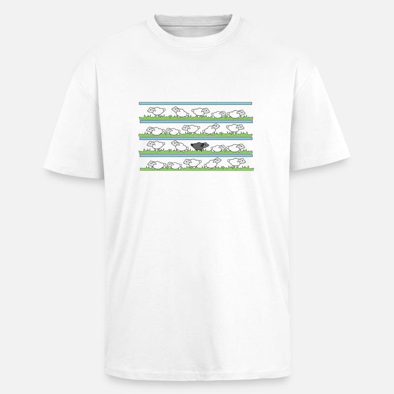 Only sheeps - Oversized Heavyweight Unisex T-Shirt - Weiß
