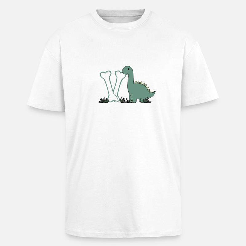 Buchstabe V - Oversized Heavyweight Unisex T-Shirt - Weiß