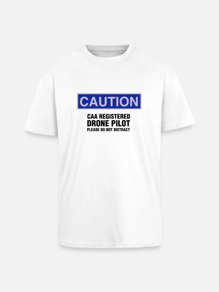 Drone Pilot - Unisex Oversized Heavyweight T-shirt - white
