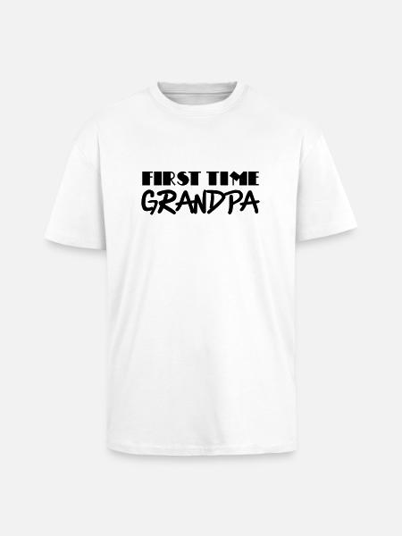 First time grandpa - Oversized Heavyweight Unisex T-Shirt - Weiß