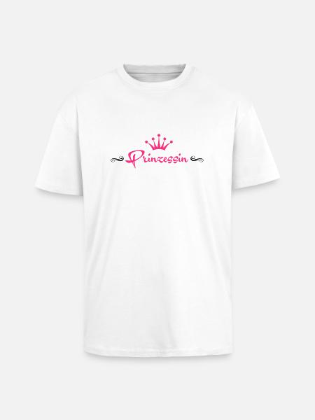 Prinzessin mit Krone - Unisex Oversized Heavyweight T-shirt - white