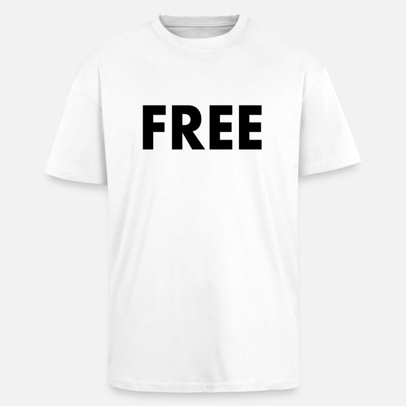Free - Unisex Oversized Heavyweight T-shirt - white