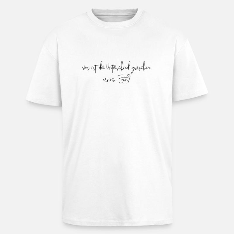 difference between a duck - Unisex Oversized Heavyweight T-shirt - white