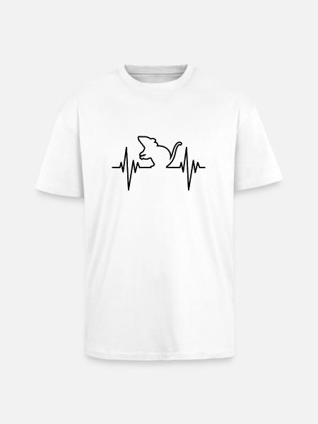 Mouse Pulse - Oversized Heavyweight Unisex T-Shirt - Weiß