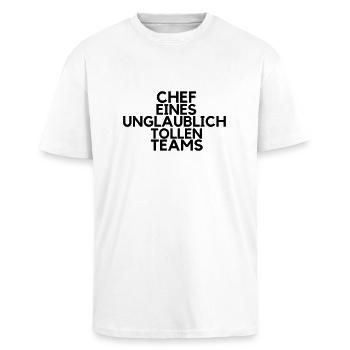 chef tshirt - Oversized Heavyweight Unisex T-Shirt - Weiß - Vorne - Alina (178cm) & Michal (187cm)