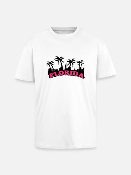 florida - T-shirt unisexe oversize épais - blanc