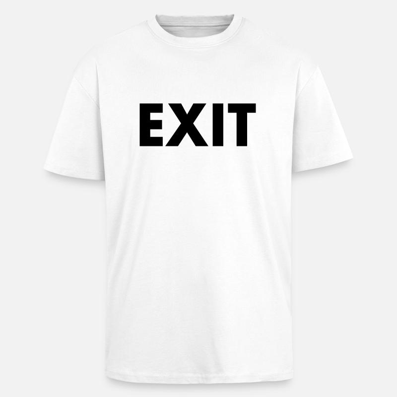 Exit - Unisex Oversized Heavyweight T-shirt - white