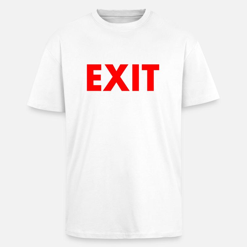 Exit - Oversized Heavyweight Unisex T-Shirt - Weiß
