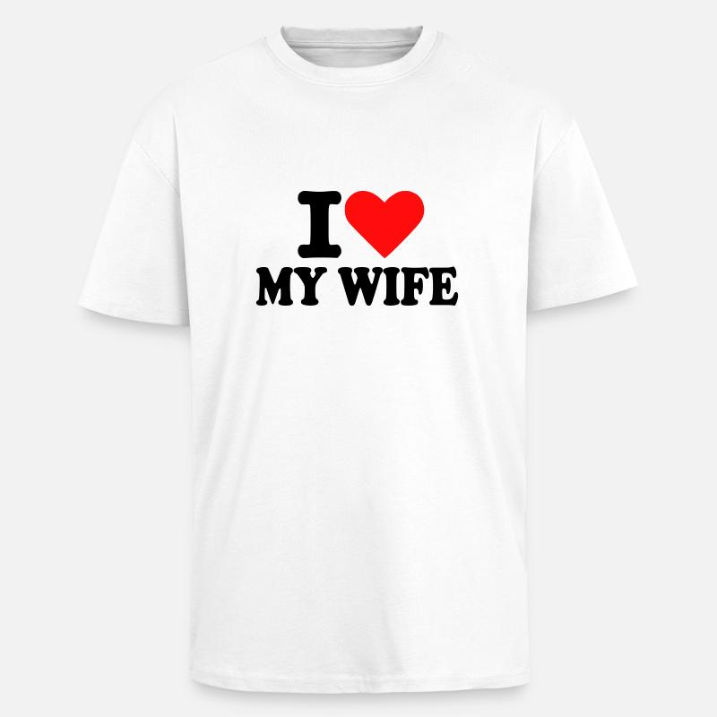 Ehefrau - Oversized Heavyweight Unisex T-Shirt - Weiß