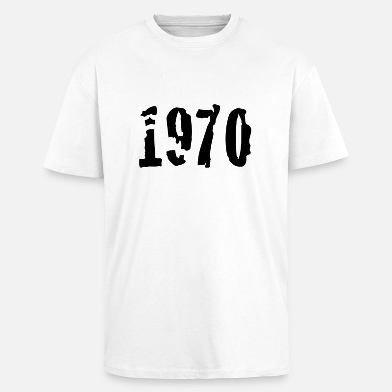 1970 - Oversized Heavyweight Unisex T-Shirt - Weiß
