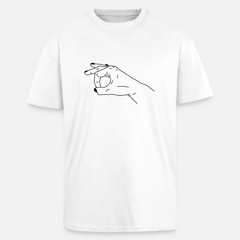 Jetez un coup d’œil - T-shirt unisexe oversize épais - blanc