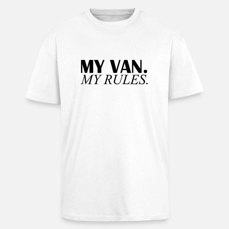 my van my rules - Unisex Oversized Heavyweight T-shirt - white