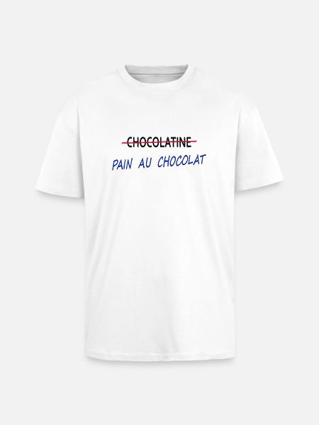 Pain au chocolat - T-shirt unisexe oversize épais - blanc
