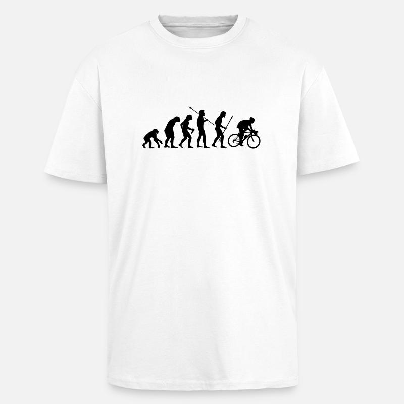 Biker evolution - Unisex Oversized Heavyweight T-shirt - white