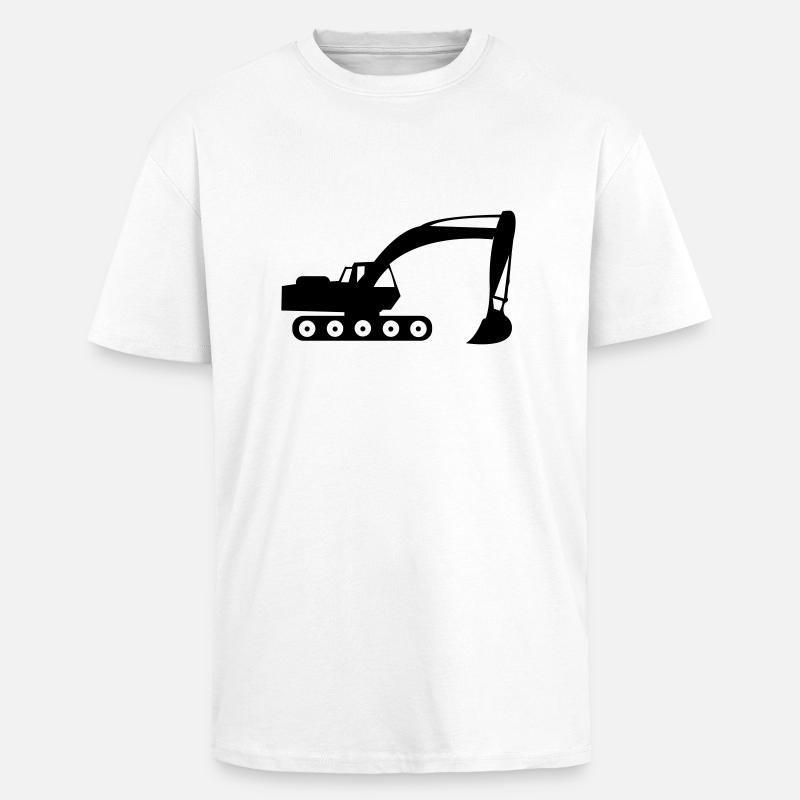 bagger_01 - Oversized Heavyweight Unisex T-Shirt - Weiß