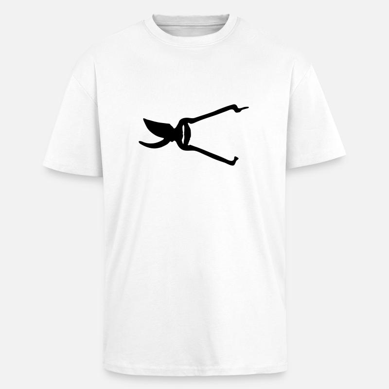 ciseaux - T-shirt unisexe oversize épais - blanc