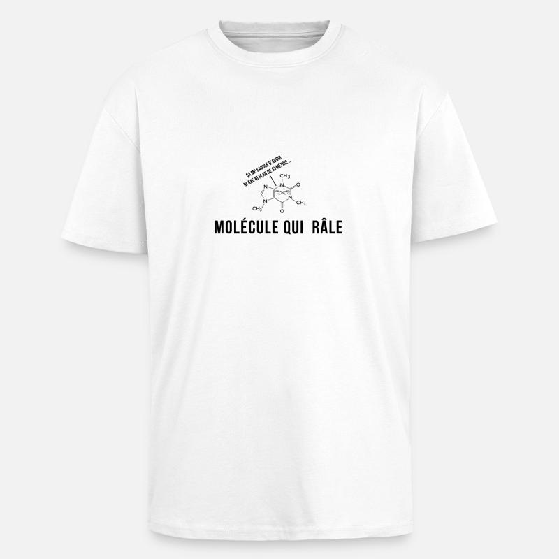Molécule Chirale - T-shirt unisexe oversize épais - blanc