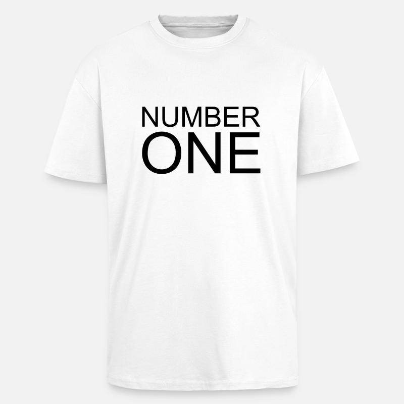 Number One - Maglietta oversize spessa - bianco