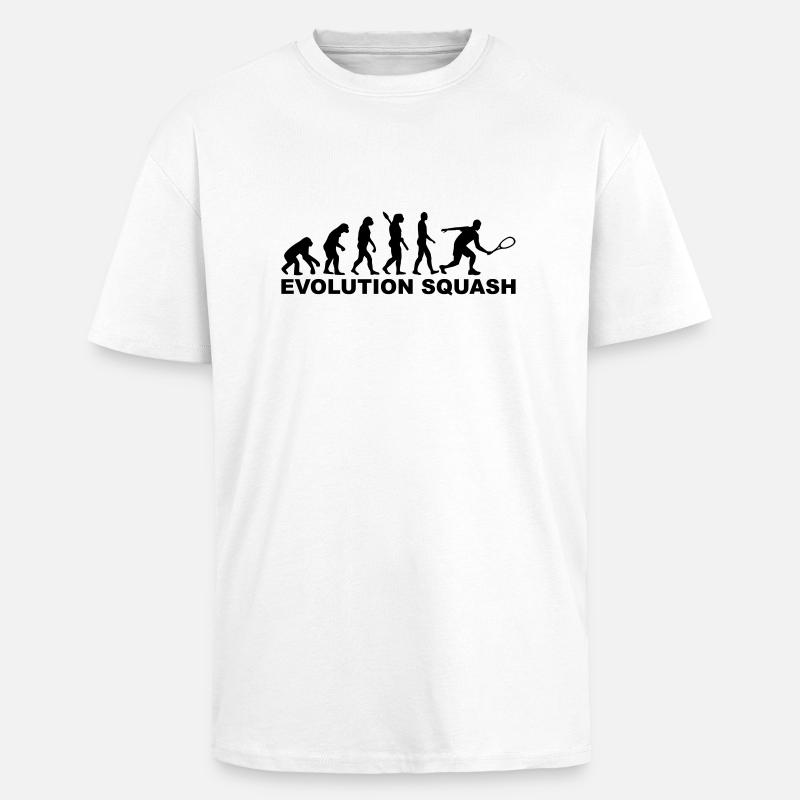 Evolution Squash - Unisex Oversized Heavyweight T-shirt - white