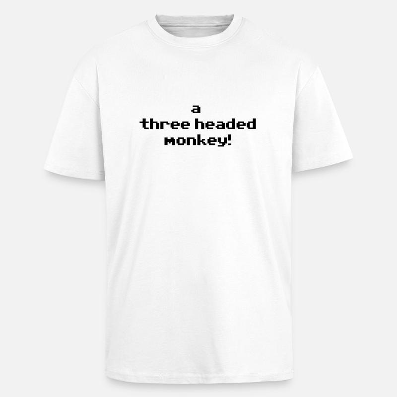 monkey-02 - Oversized Heavyweight Unisex T-Shirt - Weiß