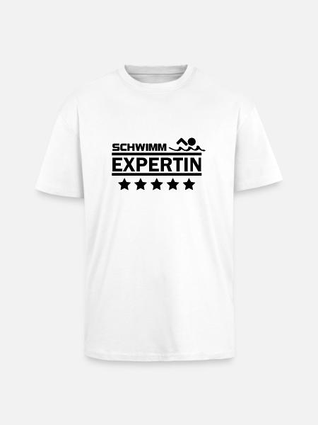 schwimm expertin - Oversized Heavyweight Unisex T-Shirt - Weiß