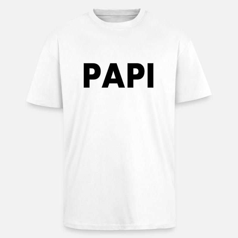 Papi - T-shirt unisexe oversize épais - blanc