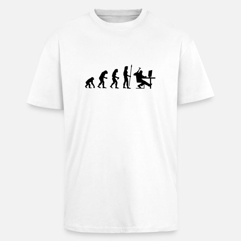 evolution_pc_1 - Unisex Oversized Heavyweight T-shirt - white
