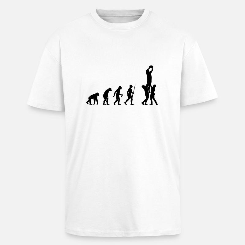 Evolution Rugby - Oversized Heavyweight Unisex T-Shirt - Weiß
