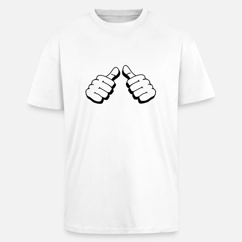 Ich ... Hands - Oversized Heavyweight Unisex T-Shirt - Weiß