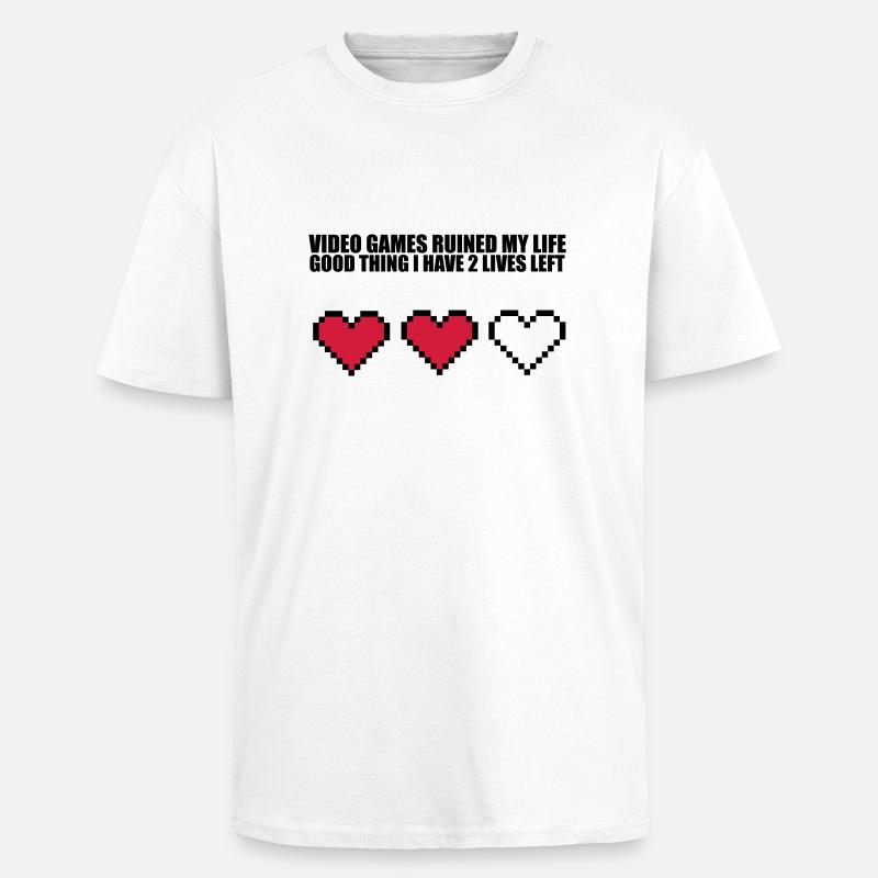 Extra Lives - Oversized Heavyweight Unisex T-Shirt - Weiß