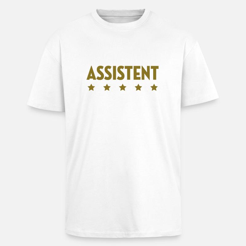 Assistent - Assistentin - Mitarbeiter - Chef - Oversized Heavyweight Unisex T-Shirt - Weiß