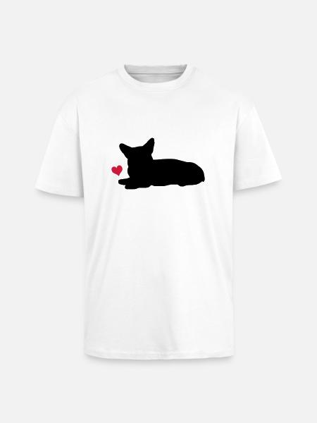Corgi - Unisex Oversized Heavyweight T-shirt - white