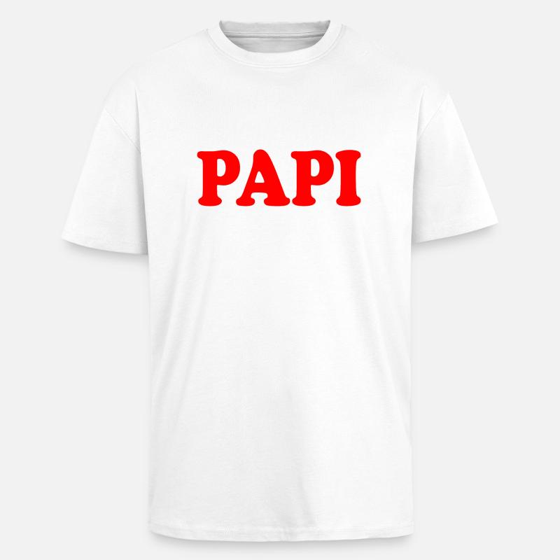 Papi - Oversized Heavyweight Unisex T-Shirt - Weiß