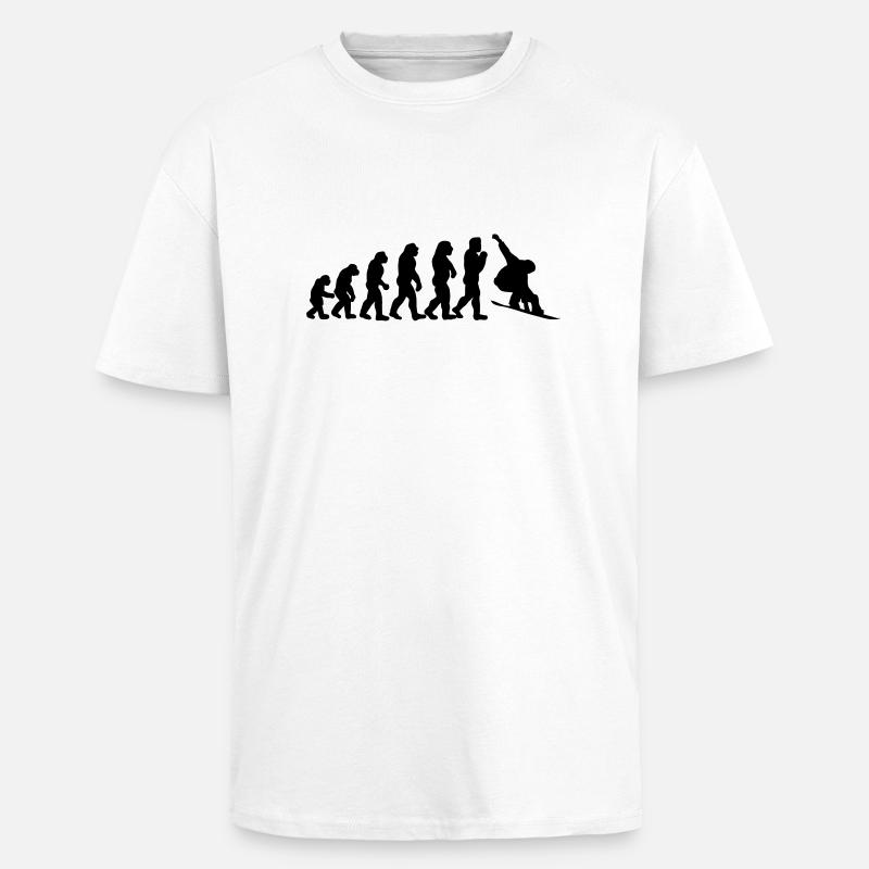 évolution de surf des neiges - T-shirt unisexe oversize épais - blanc