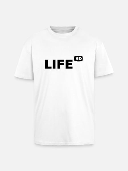 Life in HD - Unisex Oversized Heavyweight T-shirt - white