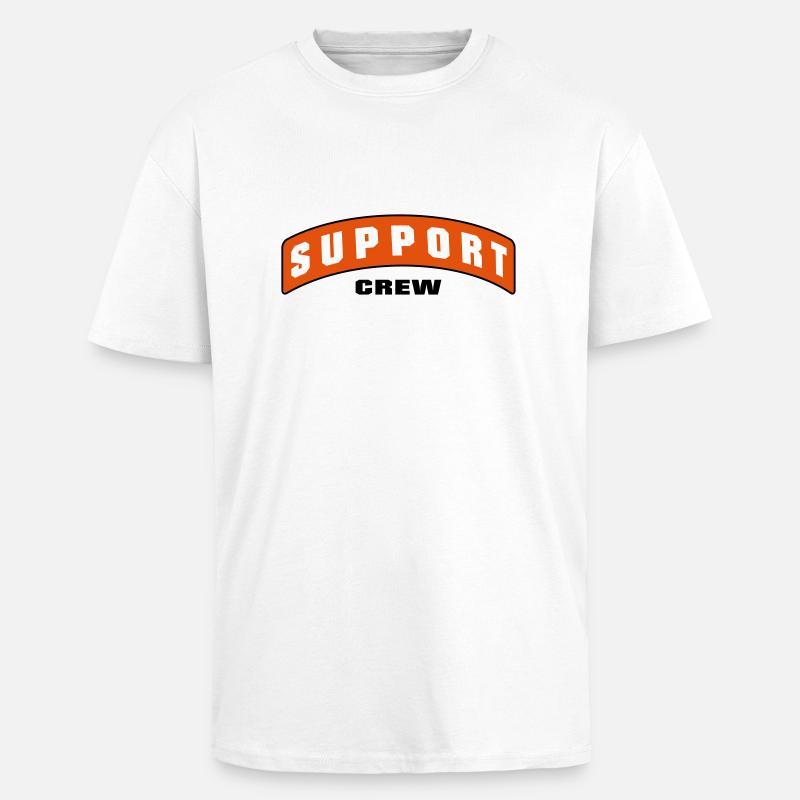 SUPPORT CREW PATCH - Oversized Heavyweight Unisex T-Shirt - Weiß