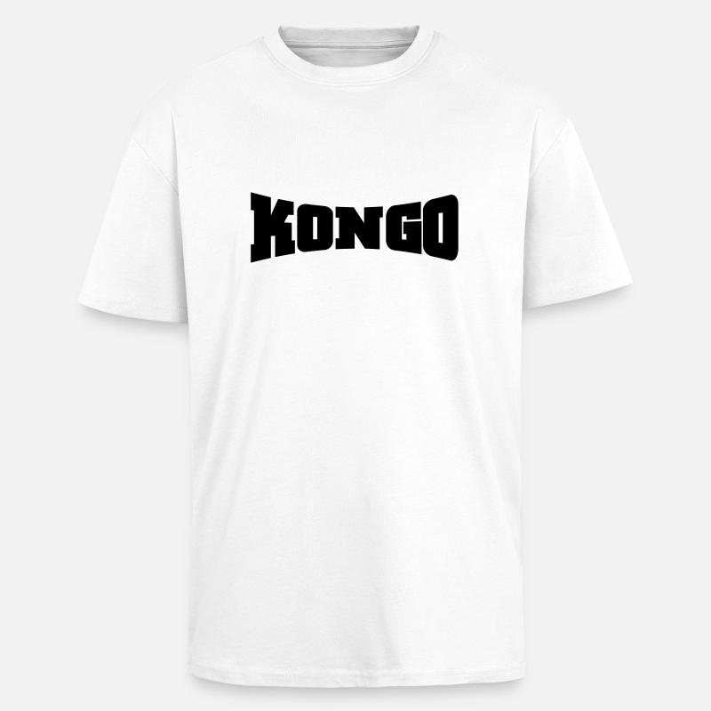 Congo logo - T-shirt unisexe oversize épais - blanc