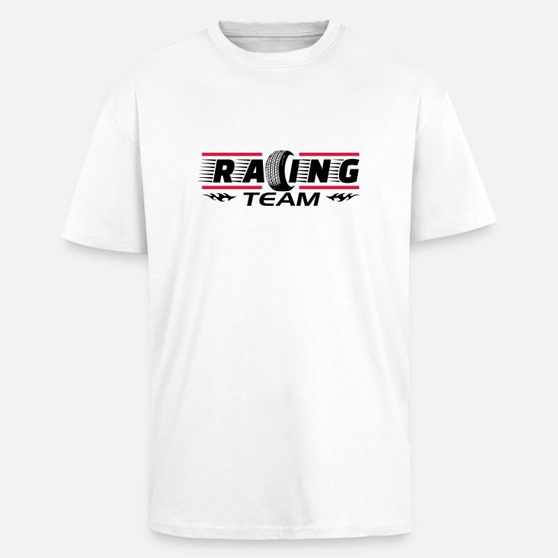 Racing Team - Oversized Heavyweight Unisex T-Shirt - Weiß