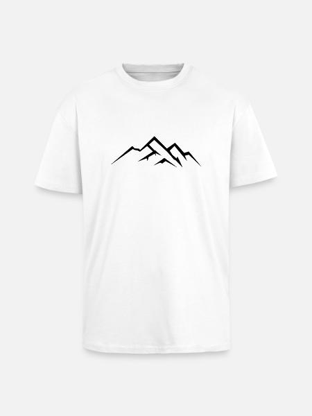 berge - T-shirt unisexe oversize épais - blanc