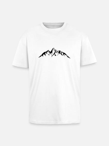 mountains - Oversized Heavyweight Unisex T-Shirt - Weiß
